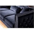 Glory Furniture Paige Velvet Sofa in Black