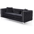 Glory Furniture Paige Velvet Sofa in Black