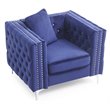 Glory Furniture Paige Velvet Chair in Blue