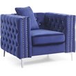 Glory Furniture Paige Velvet Chair in Blue