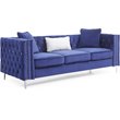 Glory Furniture Paige Velvet Sofa in Blue