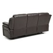 Glory Furniture Daria Faux Leather Reclining Sofa in Dark Brown
