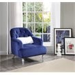 Glory Furniture Jewel Velvet Chair in Blue