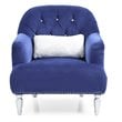 Glory Furniture Jewel Velvet Chair in Blue