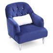 Glory Furniture Jewel Velvet Chair in Blue