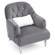 Glory Furniture Jewel Velvet Chair in Gray