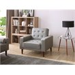 Glory Furniture Andrews Faux Leather Upholstered Convertible Chair in Gray