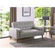 Glory Furniture Andrews Faux Leather Sleeper Loveseat in Gray
