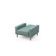 Glory Furniture Andrews Twill Fabric Upholstered Convertible Chair in Teal