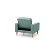 Glory Furniture Andrews Twill Fabric Upholstered Convertible Chair in Teal
