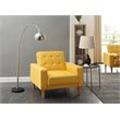 Glory Furniture Andrews Twill Fabric Upholstered Convertible Chair in Yellow