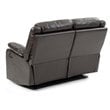 Glory Furniture Ward Faux Leather Double Reclining Loveseat in Dark Brown