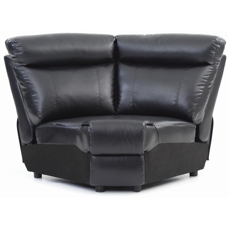 Glory Furniture Ward Faux Leather Wedge Chair in Black Cymax Business