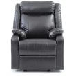 Glory Furniture Ward Faux Leather Rocker Recliner in Black