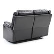 Glory Furniture Ward Faux Leather Double Reclining Loveseat in Black