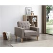 Glory Furniture Andrews Twill Fabric Convertible Chair in Gray