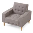 Glory Furniture Andrews Twill Fabric Convertible Chair in Gray