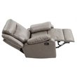 Glory Furniture Ward Faux Leather Rocker Recliner in Gray