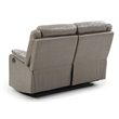 Glory Furniture Ward Faux Leather Double Reclining Loveseat in Gray