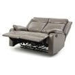 Glory Furniture Ward Faux Leather Double Reclining Loveseat in Gray