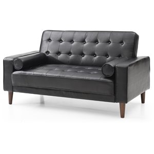 glory furniture andrews faux leather sleeper loveseat