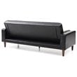 Glory Furniture Andrews Faux Leather Sleeper Sofa in Black