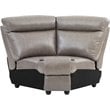 Glory Furniture Ward Faux Leather Wedge Chair in Gray