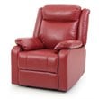 Glory Furniture Ward Faux Leather Rocker Recliner in Red