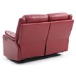 Glory Furniture Ward Faux Leather Double Reclining Loveseat in Red