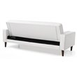 Glory Furniture Andrews Faux Leather Sleeper Sofa in White