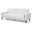 Glory Furniture Andrews Faux Leather Sleeper Sofa in White