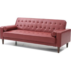 glory furniture andrews faux leather sleeper sofa