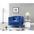 Glory Furniture Pompano Velvet Upholstered Chair in Navy Blue