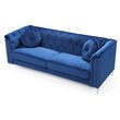 Glory Furniture Pompano Velvet Upholstered Sofa in Navy Blue
