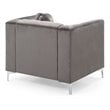 Glory Furniture Pompano Velvet Chair in Dark Gray