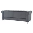 Glory Furniture Raisa Velvet Sofa in Gray