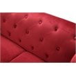 Glory Furniture Pompano Velvet Sofa in Burgundy