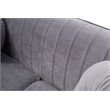 Glory Furniture Delray Velvet Upholstered Sofa in Gray/Chrome Legs
