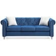 Glory Furniture Raisa Velvet Sofa in Navy Blue