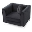 Glory Furniture Delray Velvet Chair in Black