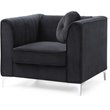 Glory Furniture Delray Velvet Chair in Black