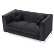 Glory Furniture Delray Velvet Loveseat in Black