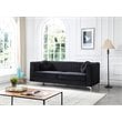 Glory Furniture Delray Velvet Sofa in Black
