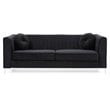 Glory Furniture Delray Velvet Sofa in Black