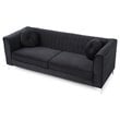 Glory Furniture Delray Velvet Sofa in Black