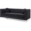 Glory Furniture Delray Velvet Sofa in Black