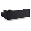 Glory Furniture Delray Velvet Sofa Chaise in Black