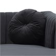 Glory Furniture Delray Velvet Sofa Chaise in Black