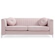 Glory Furniture Delray Velvet Sofa in Pink