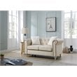 Glory Furniture Raisa Velvet Loveseat in Beige